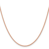 14K Rose Gold 24 inch 1.7mm Solid Polished Spiga with Lobster Clasp Chain